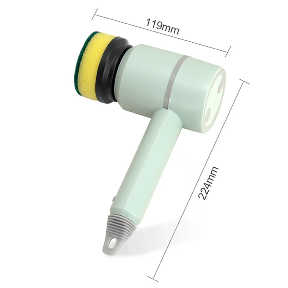 3 in 1 Electric Cleaning Brush 1200Mah USB Chargeable Spin Scrubber Brush Polisher Sponge for Kitchen Bathroom Clean Brush Tools