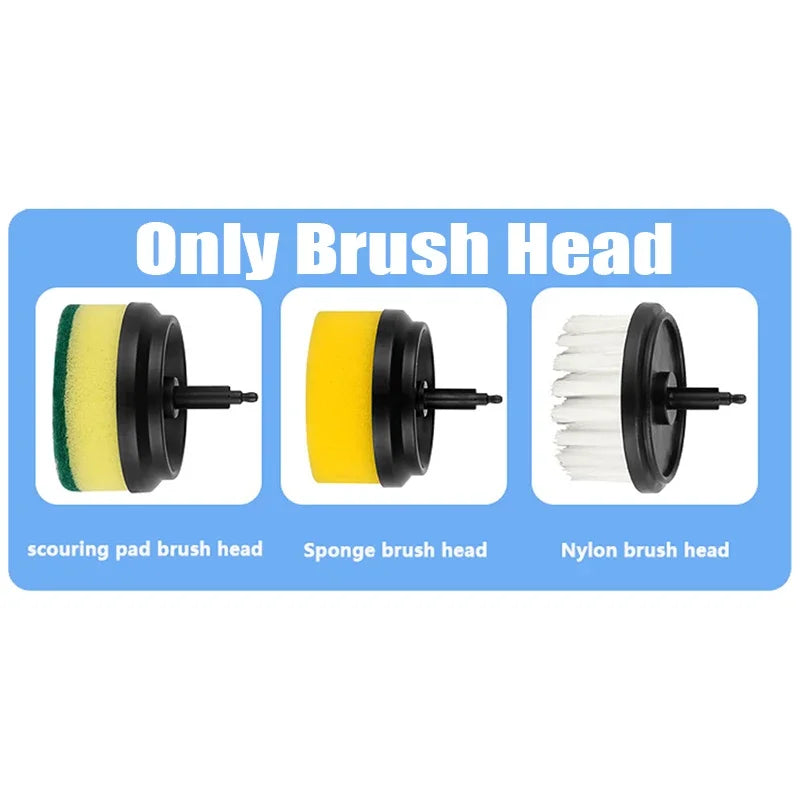 3 in 1 Electric Cleaning Brush 1200Mah USB Chargeable Spin Scrubber Brush Polisher Sponge for Kitchen Bathroom Clean Brush Tools