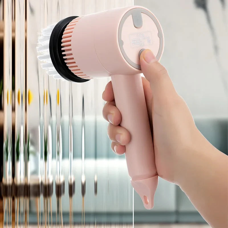 3 in 1 Electric Cleaning Brush 1200Mah USB Chargeable Spin Scrubber Brush Polisher Sponge for Kitchen Bathroom Clean Brush Tools