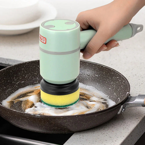 3 in 1 Electric Cleaning Brush 1200Mah USB Chargeable Spin Scrubber Brush Polisher Sponge for Kitchen Bathroom Clean Brush Tools