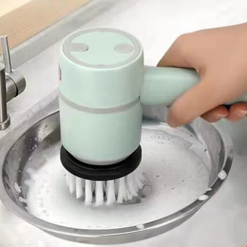 3 in 1 Electric Cleaning Brush 1200Mah USB Chargeable Spin Scrubber Brush Polisher Sponge for Kitchen Bathroom Clean Brush Tools